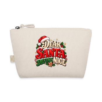 Lieber Weihnachtsmann Define Nice - Bio-Täschchen - Natur - Vorne