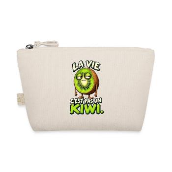 Das Leben ist kein Kiwi – Blaseres Kiwi und Humor - Bio-Täschchen - Natur - Vorne