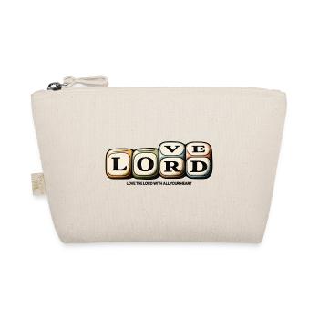 Love the Lord – Christliches Retro Glaubensmotiv - Bio-Täschchen - Natur - Vorne