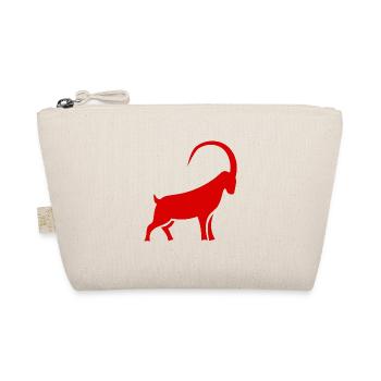 Roter Widerram Silhouette für Jäger - Bio-Täschchen - Natur - Vorne