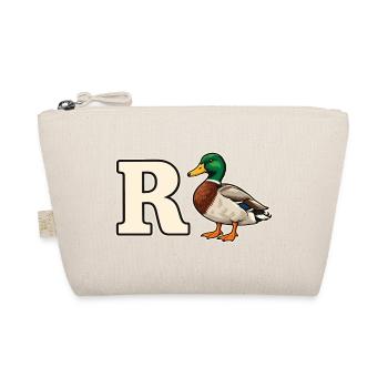 R Ente Lustiges Rentenmotiv - Bio-Täschchen - Natur - Vorne