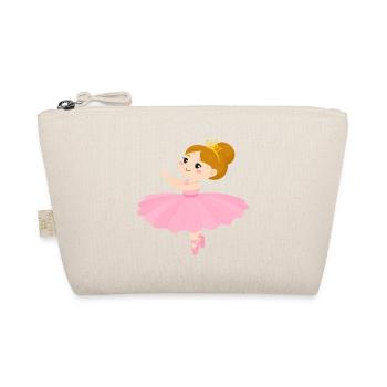 Kleine Comic Ballerina Rosa Tutu Tanzen T-Shirt - Bio-Täschchen - Natur - Vorne