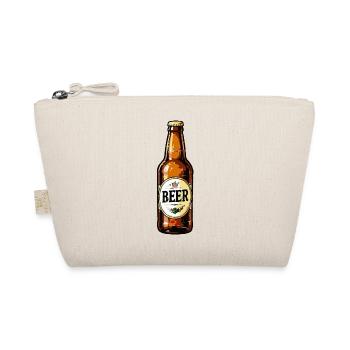 Bierflasche Retro-Design - Bio-Täschchen - Natur - Vorne