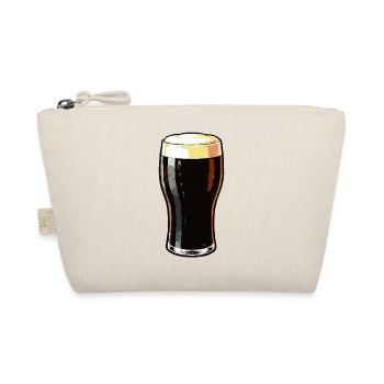Dunkles Bierglas Motiv - Bio-Täschchen - Natur - Vorne