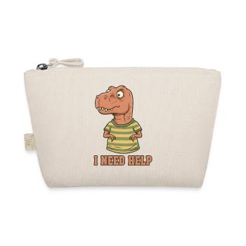 Lustiger T-Rex Short Arms Ich brauche Hilfe - Bio-Täschchen - Natur - Vorne