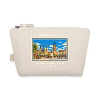 Deutschland Halle (Saale) Vintage Reisemarke - Bio-Täschchen - Natur - Vorne