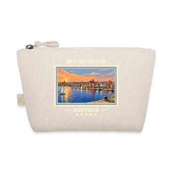 Deutschland Rostock Vintage Reisemarke - Bio-Täschchen - Natur - Vorne