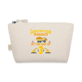 Construction Party 4th Birthday 4 Years Old truck - Bio-Täschchen - Natur - Vorne