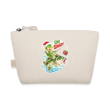 Weihnachtsangler-Alligator - Bio-Täschchen - Natur - Vorne