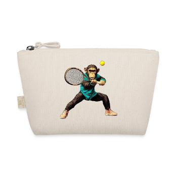 Tennis Schimpanse Affen - Bio-Täschchen - Natur - Vorne