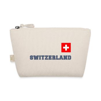 SCHWITZERLAND SCHWEIZ Trikot Look mit Fahne Flagge - Bio-Täschchen - Natur - Vorne