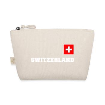 SCHWITZERLAND SCHWEIZ Trikot Look mit Fahne Flagge - Bio-Täschchen - Natur - Vorne