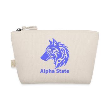Alpha State Wolf-Emblem - Bio-Täschchen - Natur - Vorne