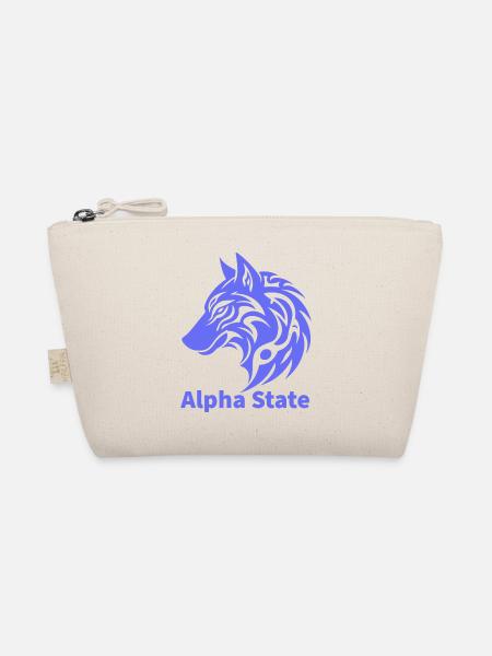 Alpha State Wolf-Emblem - Bio-Täschchen - Natur