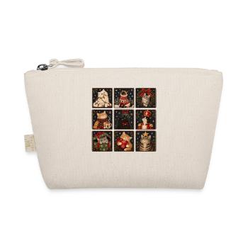 Vintage Christmas Cats Cute Holiday Cat Collage - Bio-Täschchen - Natur - Vorne