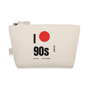 I Love The 90s Red Sun Be Kind Spul zurück - Bio-Täschchen - Natur - Vorne