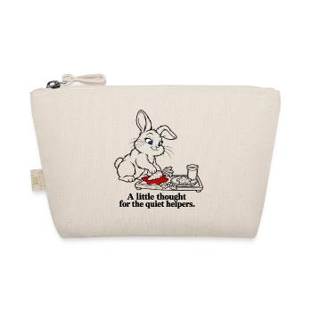 Christmas Rabbit legt eine Karotte für das Rentier zurück - Bio-Täschchen - Natur - Vorne