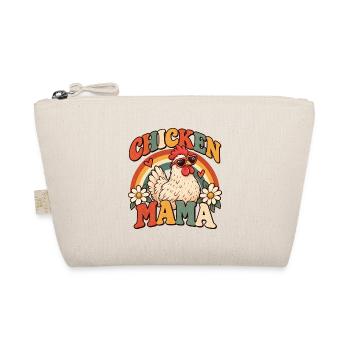 Chicken Mama Lustiges Retro Bauer Hühner Mutter - Bio-Täschchen - Natur - Vorne
