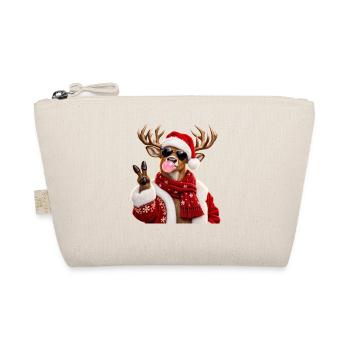 Christmas Reindeer Bubble Gum Sunglasses Santa - Bio-Täschchen - Natur - Vorne