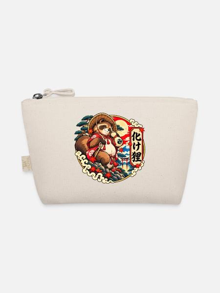 Bake Tanuki: Japans schelmischer Yokai - Bio-Täschchen - Natur