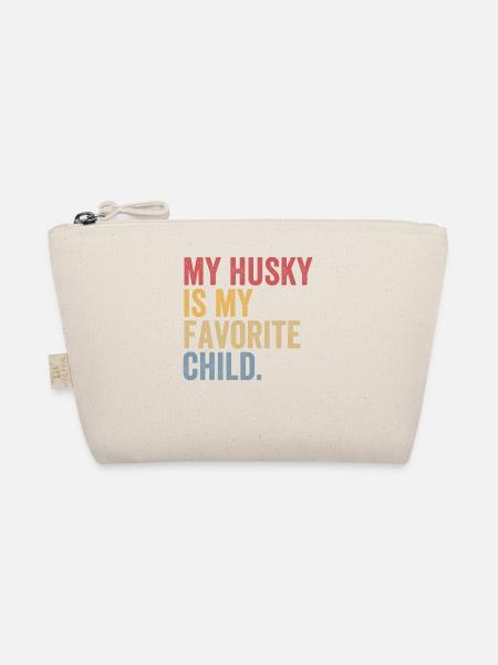 Mein Husky ist mein Lieblingskind - Bio-Täschchen - Natur