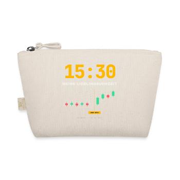 15:30 Meine Lieblingsuhrzeit – Trader Shirt - Bio-Täschchen - Natur - Vorne