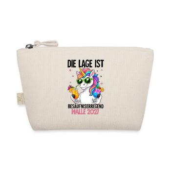  Die Lage Ist Besäufniserregend mit Einhorn Malle - Bio-Täschchen - Natur - Vorne