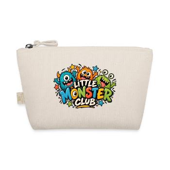 Little Monster Club – Buntes Monster Kinderdesign - Bio-Täschchen - Natur - Vorne