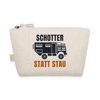 Schotter statt Stau – Offroad Spruch - Bio-Täschchen - Natur - Vorne