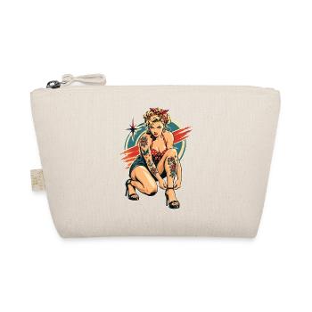 Rockabilly Pin-Up: Old School Tattoo Style - Bio-Täschchen - Natur - Vorne