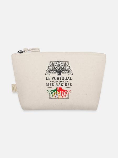 Portugal Mein Herz Meine Wurzeln T-Shirt Cadea... - Bio-Täschchen - Natur