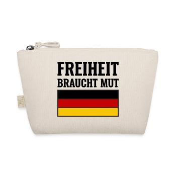 Freiheit braucht Mut Meinungsfreiheit - Bio-Täschchen - Natur - Vorne