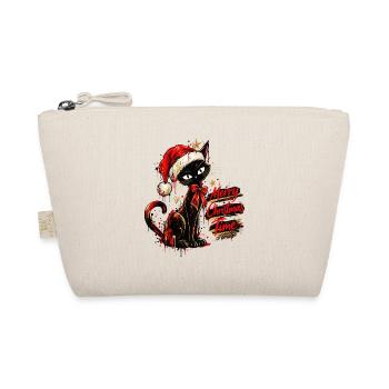 Cute Black Cat Christmas – Merry Christmas Time - Bio-Täschchen - Natur - Vorne