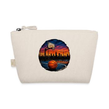 Streetball Court Vintage Basketball Skyline Shirt - Bio-Täschchen - Natur - Vorne