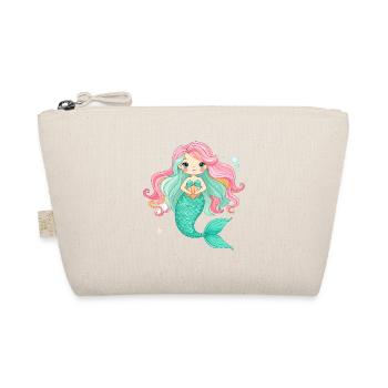 Kawaii Meerjungfrau Rosa Haare Süßes Kinder Shirt - Bio-Täschchen - Natur - Vorne
