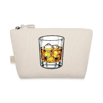 Whiskeyglas mit Eiswürfeln - Bio-Täschchen - Natur - Vorne