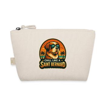 Bernhardiner mit Sonnenbrille im Retrolook - Bio-Täschchen - Natur - Vorne