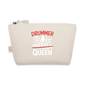 I´m Drummer Queen Drum Set Funny Drummer Girl - Bio-Täschchen - Natur - Vorne
