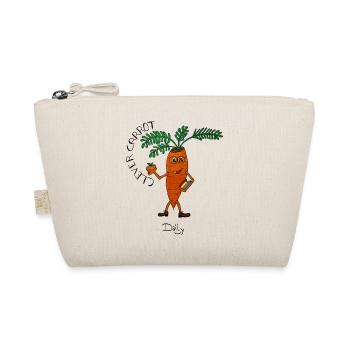 CleverCarrot – schlaue Karotte mit Büchern - Bio-Täschchen - Natur - Vorne