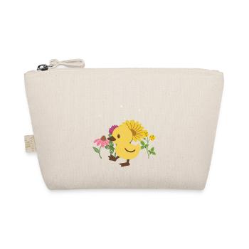 Küken Blumen Kinder Vogel Design Geschenkidee - Bio-Täschchen - Natur - Vorne