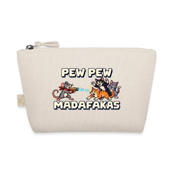 Pew Pew Madafakas – Pixel Maus vs. Katze - Bio-Täschchen - Natur - Vorne