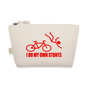 Fahrrad Spruch I do my own stuns - Bio-Täschchen - Natur - Vorne