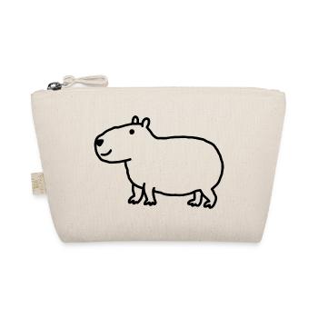 Handgezeichnete Capybara-Skizze – Niedlicher Nager - Bio-Täschchen - Natur - Vorne