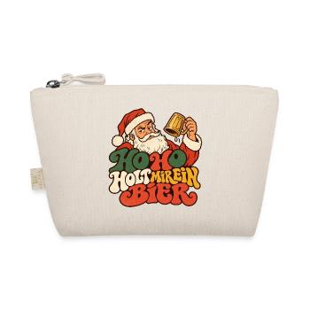 Ho Ho Holt mir ein Bier Weihnachtsmann Shirt - Bio-Täschchen - Natur - Vorne