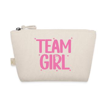 Team Girl Pink Geschlechterenthüllungsparty Matching Familie - Bio-Täschchen - Natur - Vorne