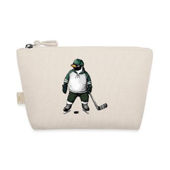 Hockey Pinguin - Bio-Täschchen - Natur - Vorne