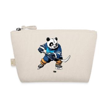 Eishockey Pandabär - Bio-Täschchen - Natur - Vorne