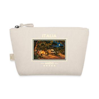 Italien Anzio Camping Vintage Reisemarke - Bio-Täschchen - Natur - Vorne