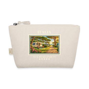 Italien Cavallino Camping Vintage Reisemarke - Bio-Täschchen - Natur - Vorne