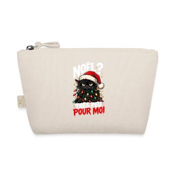 Schwarze Katze Weihnachten Sehr wenig für mich - Bio-Täschchen - Natur - Vorne